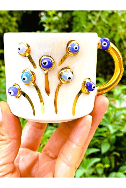 Celines Wonders Evil Eye Tree of Life Patterned - 24 Carat Gold Detailed, Emb...