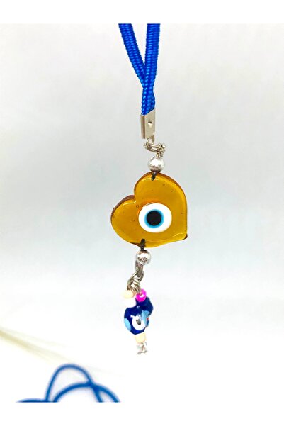 Azrua Amuleta pentru mașină din sticlă cu spumă de miere în formă de inimă, ornament pentru mașină din sticlă, accesoriu pentru mașină din sticlă