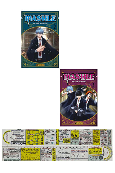 Akıl Çelen Kitaplar Mashle 2-3. Ciltler Manga Seti + Mat. Öğreten Cetvel