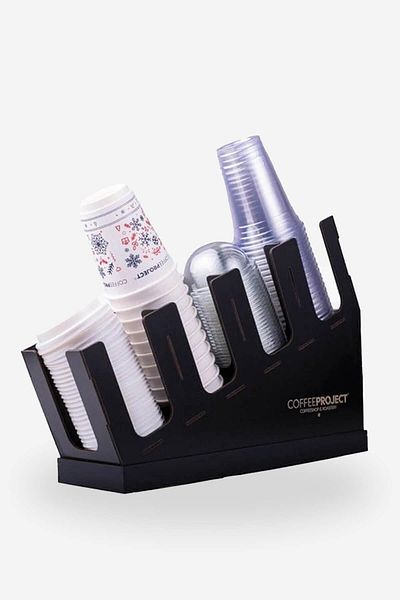 Coffee Project Cardboard / Plastic Cup Stand - Ladder Organizer Cup Holder| Coffee Project Printed