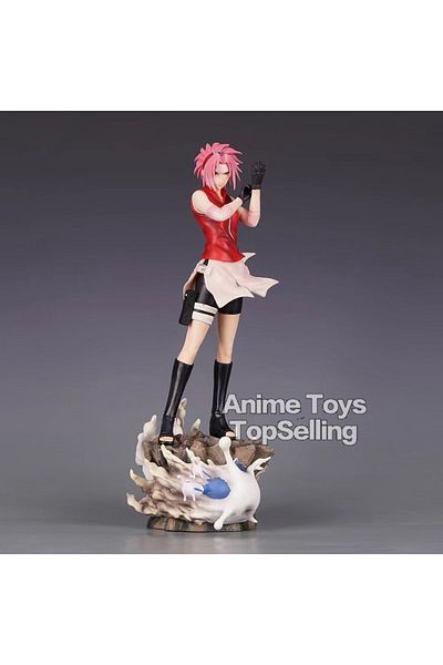 BANDAI Haruno Sakura 35cm NARUTO Figurine Haruno Sakura Figure PVC Hinata Statue Model Collectible Toys Gif