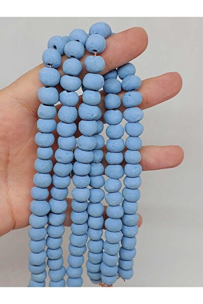 Yasamtohumu Plavi pigmentirani keramički niz perli 8-9mm/29cm (54232)