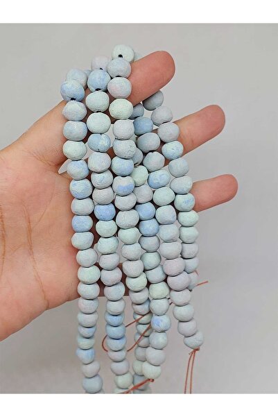 Yasamtohumu Plavo-zeleni pigmentirani keramički niz perli 8-9mm/29cm (54240)