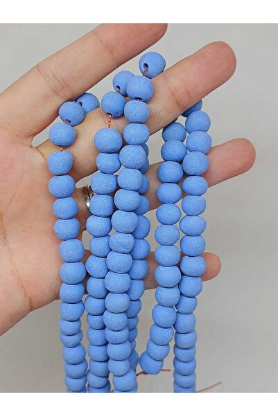Yasamtohumu Plavi pigmentirani keramički niz perli 8-9mm/29cm (54242)