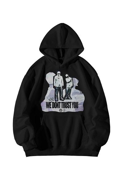 GlowUP Don Toliver'We Still Don'T Trust You' Printed Unisex Black Oversize Hooded Hoodie