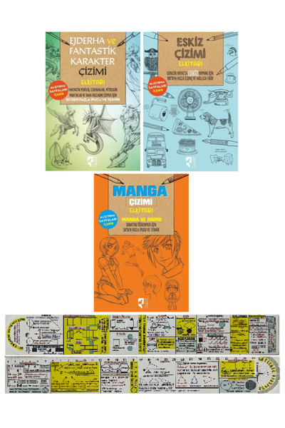 Alfa Yayınları Ejderha ve Fantastik Karakter Çizimi + Eskiz Çizimi + Manga Çi...