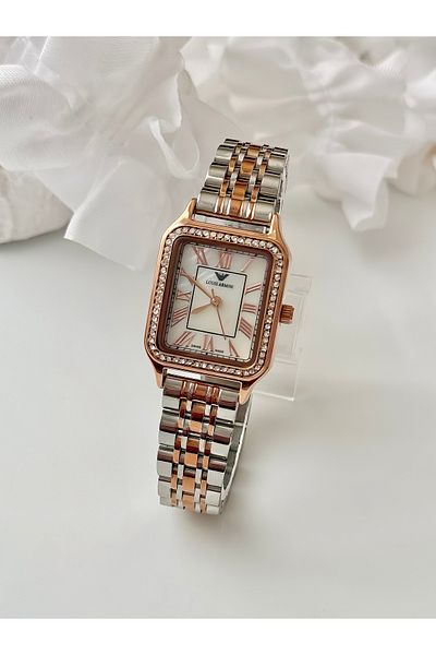 Forsining -Louis Armini-(Rose&Silver) Jubilee Cord Women's Wristwatch-