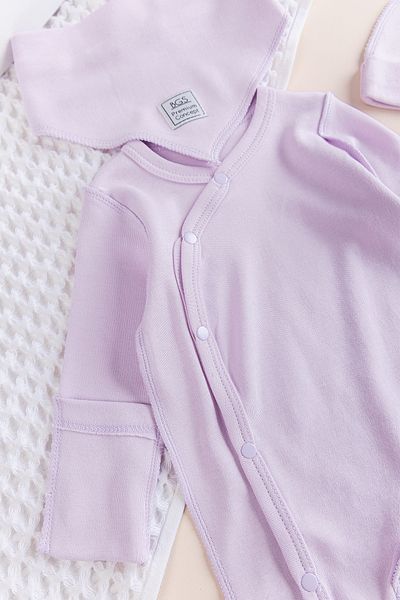 Babymod Natural Baby Jumpsuit Set with Gloves