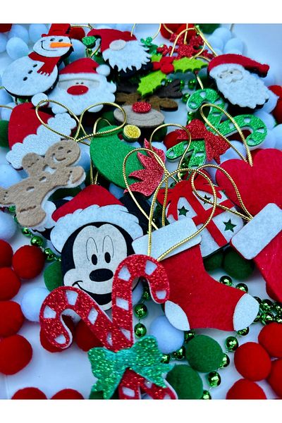 Chuva Christmas Tree Ornament Felt Figure Set 18 Pieces