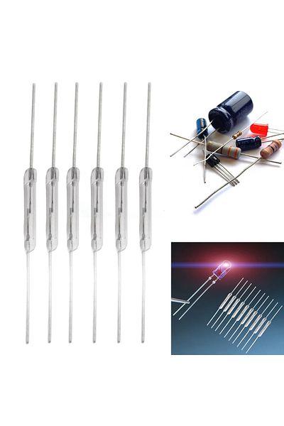 Choice 10 Pcs N/O Reed Switch Vibration-resistance Normally Open Magnetic Induction Switch DIY Magnetic ...
