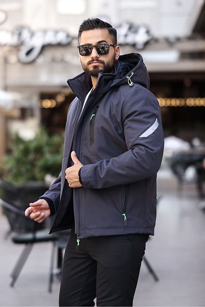FREED MOND ΑΝΔΡΙΚΟ ΑΠΑΡΑΙΤΗΤΟ ΠΑΝΙ ΜΕ ΑΠΑΡΑΙΤΗΤΗ ΚΑΠΟΥΝΑ ΑΝΤΙ ΝΕΡΟ ΚΑΙ ΑΝΤΙΑΝΕΜΙΚΟ ΕΣΩΤΕΡΙΚΟ ΦΙΒΑΣΤΙΚΟ ΤΣΕΠΗ ΛΕΠΤΟΜΕΡΗ ΠΑΝΙ OUTDOR SOFTSHELL