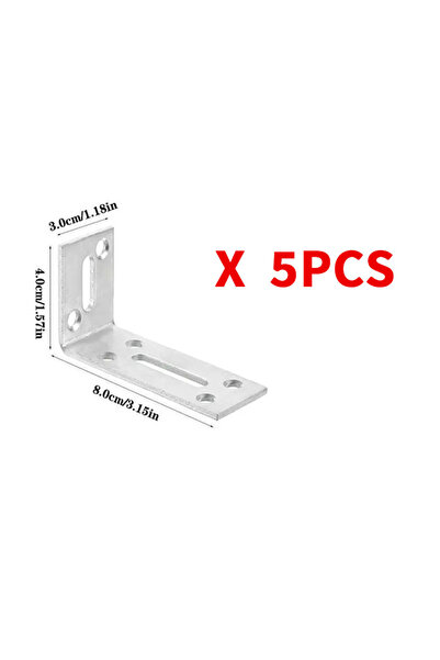 Choice مجموعة من 5 قطع من دعامات الزاوية القابلة للتعديل على شكل حرف L، رمز ز...