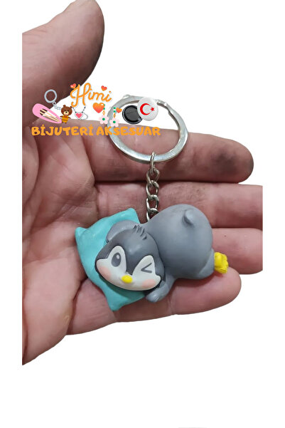 himi bijuteri aksesuar Breloc Pinguin Culcat Ornament pentru rucsac Breloc au...