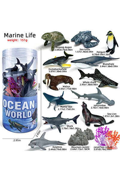 Choice4 مجموعة نماذج مصغرة لحيوانات الأسد والقرش والحصان والديناصورات، مجسمات...