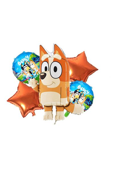 Choice Orange New Bluey Family Cartoon Aluminum Balloon Set Cute Bluey Bingo Balloon Birthday Gifts Party S