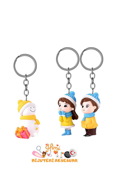 himi bijuteri aksesuar Dear Snowman Keychain Backpack Ornament Auto Keychain ...