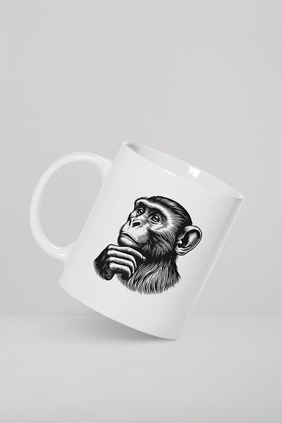 feinas Porcelain Mug - Thinking Monkey