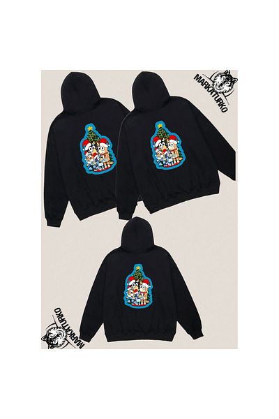 MarkaTurko EVIL custom design back printed Black Hooded Unisex Sweatshirt 1105-6