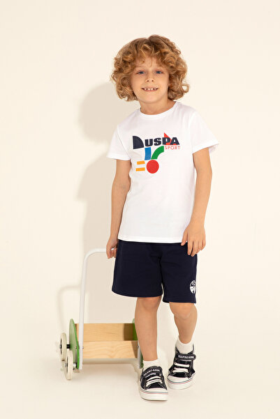 U.S. Polo Assn. Bela majica sa okruglim izrezom za dečake 50281489-VR013