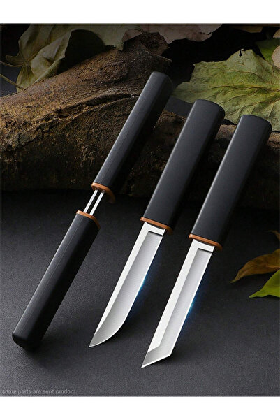 Choice سكين أسود ثابت النصل، زوج من السكاكين المصنوعة من الفولاذ المقاوم للصدأ عالي الكربون بتصميم التنين والعنقاء.