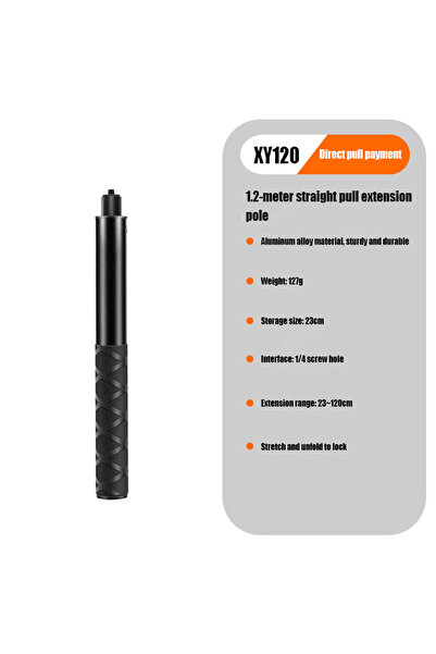 Vikefon قضيب تمديد كاميرا سيلفي بمقبض من نوع السحب المستقيم، قضيب تمديد كامير...