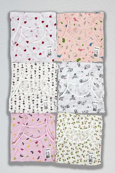 BEYAZTOPTAN Menbox Girl's Patterned Athlete with String 6-Pack
