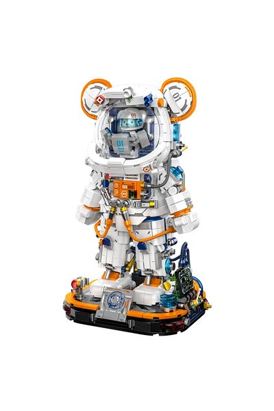 Choice No Box 1343pcs Panlos Astronaut Teddy Bear Building Blocks Toys With Led City Space Creative Moc Di