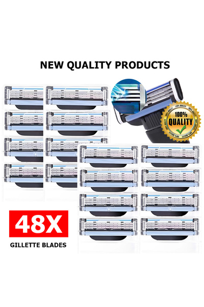 choice2 24PCS 48PCS Stainless Steel Blade Sharp 3 Layer Safety Razor for Gillette Mach 3 Manual Razor Blades