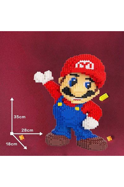Choice 1 35cm Super Marios Bros Big Building Blocks Anime Figure Cartoons Model Gient Super Mario Blocks O.