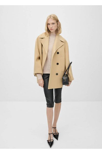 MANGO Woman Pulover cu guler Perkins 100% cașmir