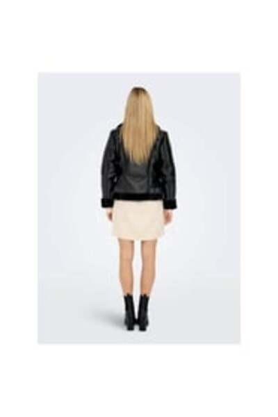 ONLY Onlagnete Faux Leather Biker Jkt Otw Women's Black Coat - 15260002