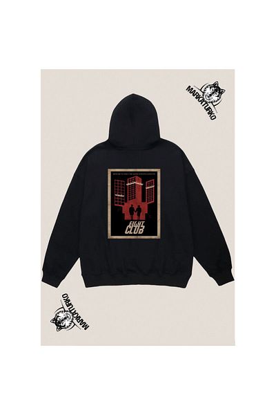 MarkaTurko FC custom design back printed Black Hooded Unisex Sweatshirt 505-127