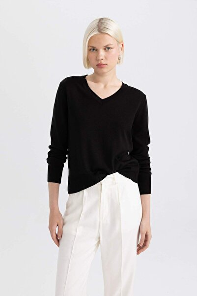 DeFacto Pulover de damă negru C4024ax/bk27