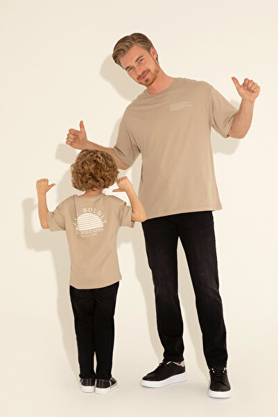 U.S. Polo Assn. Μπλουζάκι Boy's Light Khaki Oversize Crew Neck 50281570 -VR183