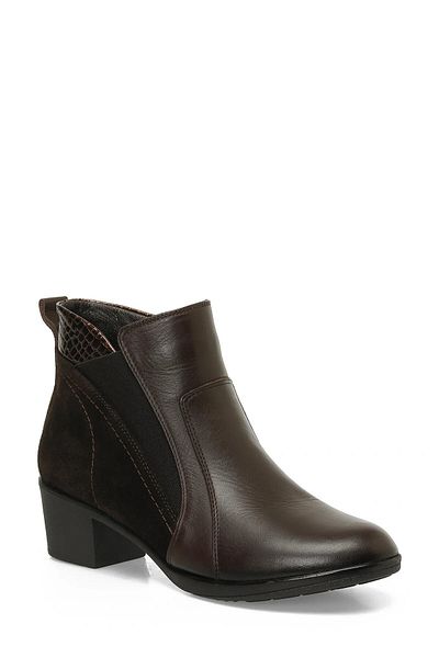 Polaris 105309   Brown Orthopedic (5 Point) Genuine Leather Women's Boots