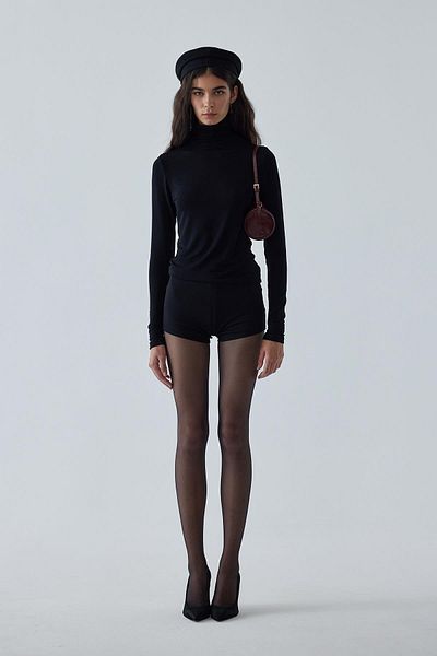 Suud Collection Mia High-Rise Black Bodysuit