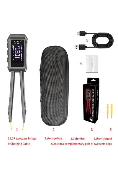 Choice ZT-MD1 ZOYI ZT-MD1 Digital Smart Tweezer LCR SMD ESR Tester Resistance Capacitance Inductance Contin