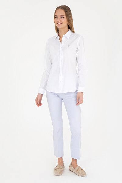 U.S. Polo Assn. Жіночі світло-блакитні парусинові штани 50281742-VR003