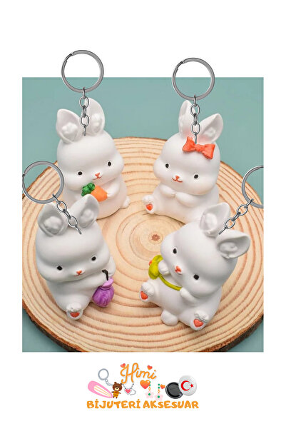 himi bijuteri aksesuar Ornament pentru rucsac cu breloc iepuraș, set de 4 buc...