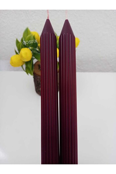 qosrix 2'li Bordo Şamdan Soya Mumu 1. Kalite Soya Doğal Vanilya Kokulu Uzun Ç...