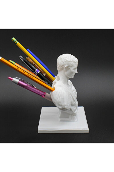 Choice حامل أقلام مكتب مطبوع ثلاثي الأبعاد على شكل تمثال يوليوس قيصر منظم مكتب ديكور مكتب حامل أقلام...