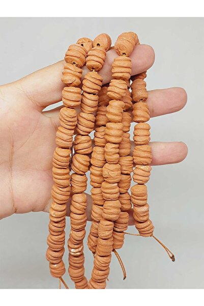 Yasamtohumu Smeđa nazubljena mat keramička žica za perle 10-12mm/25cm (54216)