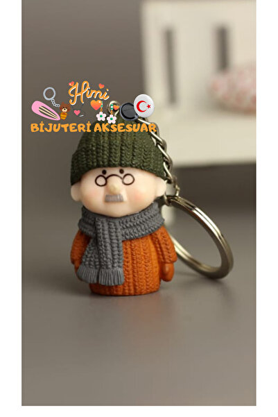 himi bijuteri aksesuar Breloc cu bunicul cu ochelari, ornament pentru rucsac,...