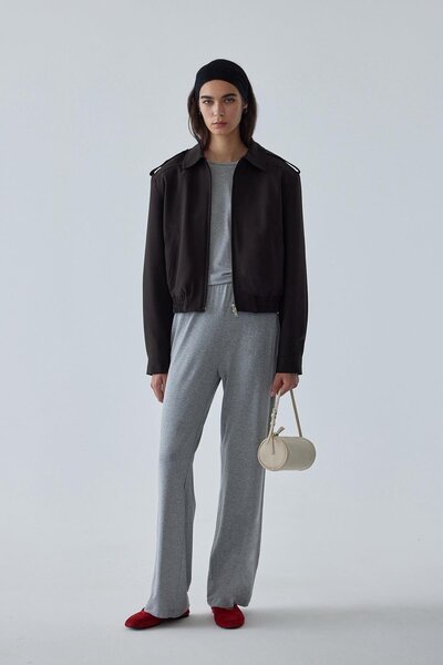 Suud Collection Cosie Gray pantalone sa elastičnim strukom