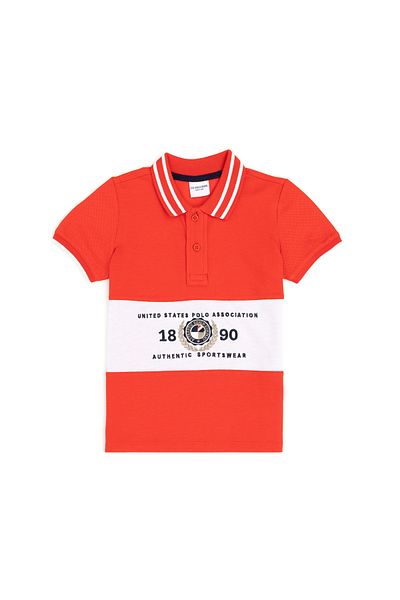 U.S. Polo Assn. تي شيرت بولو أحمر للأولاد 50281561-VR030
