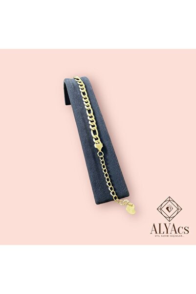 alyacs Figaro Model Gold Color Steel Bracelet