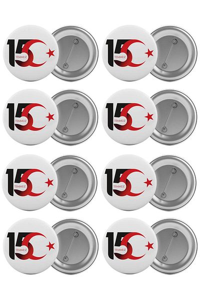 Saturn 15 July Bag Badge Set 8 Pieces Biggest Size 5.8cm Pined Brooches