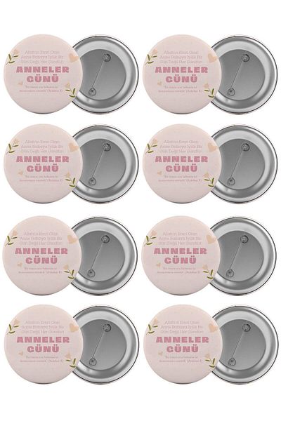 Saturn Mother's Day Bag Badge Set 8 Pieces Biggest Size 5.8cm Pin Brooch