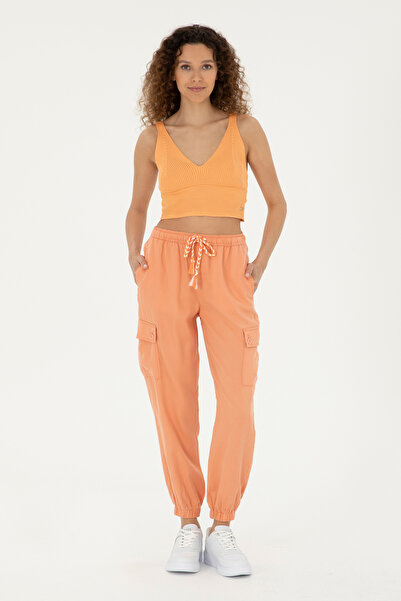 U.S. Polo Assn. Women's Salmon Canvas Trousers 50281794 -Vr047