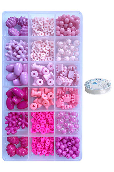By MO Accessories مجموعة صنع المجوهرات المكونة من 18 قطعة من الخرز الفوشيا وا...